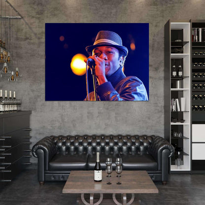 Aloe Blacc Live Concert Soul R&B Rap Hip-Hop Music Rapper Wall Art Print Poster