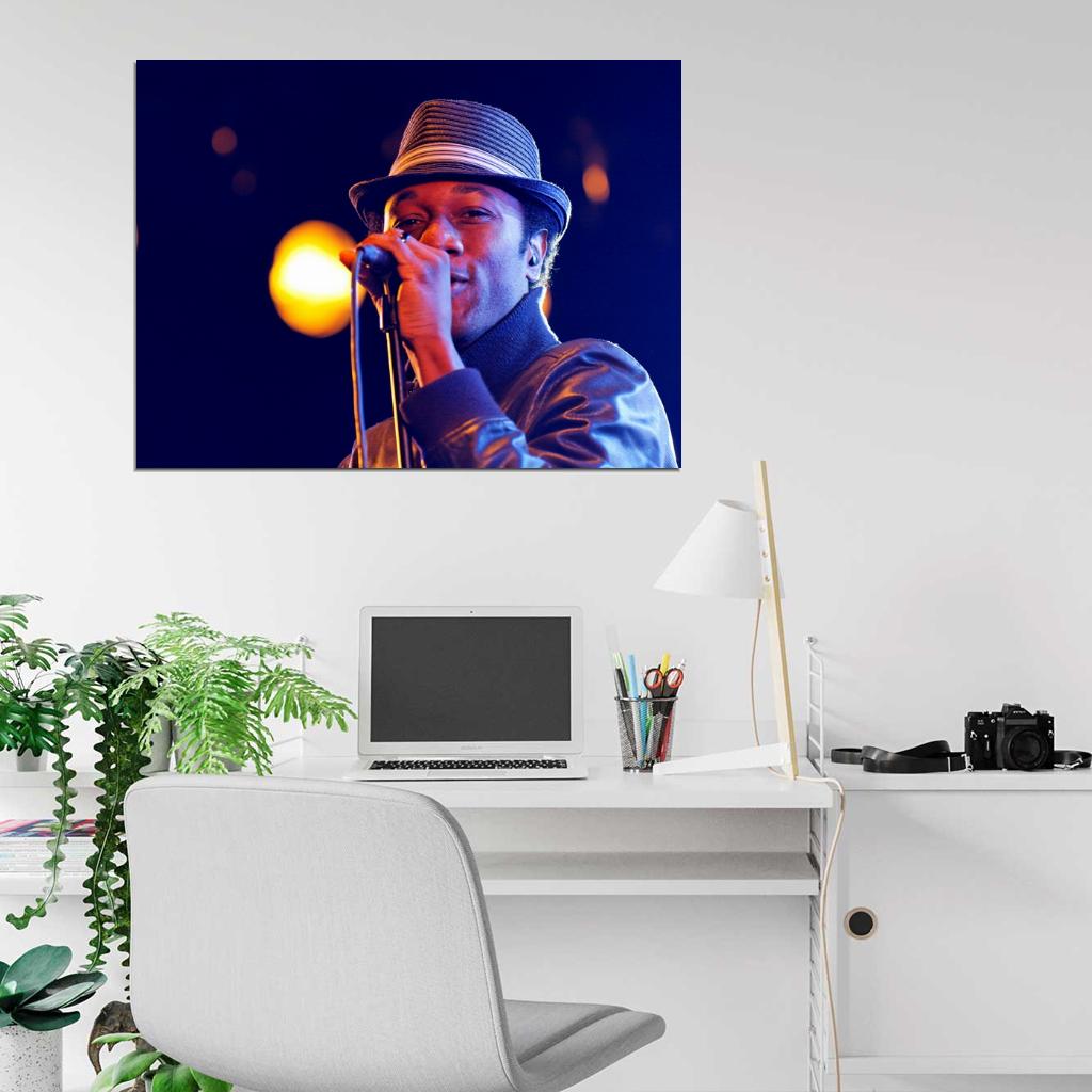 Aloe Blacc Live Concert Soul R&B Rap Hip-Hop Music Rapper Wall Art Print Poster