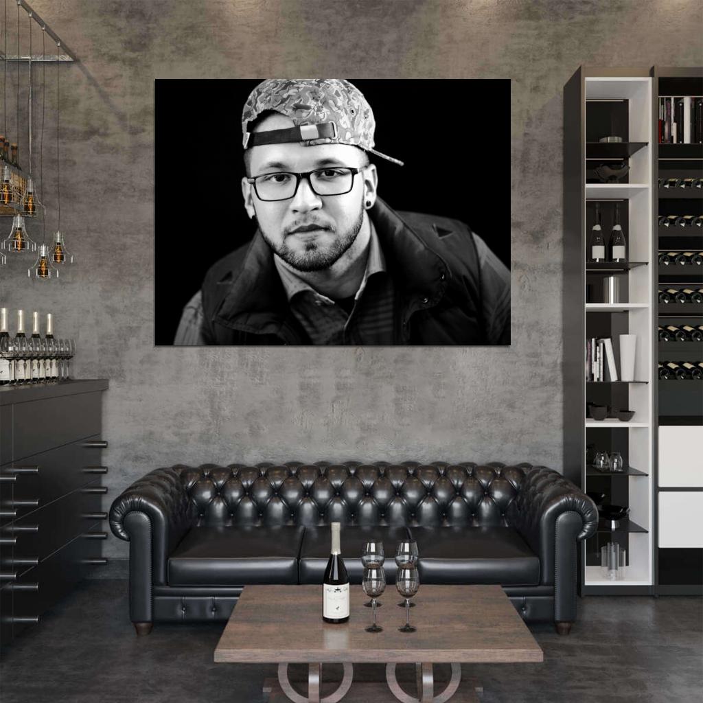 Andy Mineo C-Lite BW Rap Hip-Hop Music Rapper Wall Art Print Poster