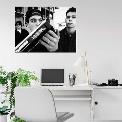 Beastie Boys Vintage Retro BW Rap Band Hip-Hop Music Wall Art Print Poster