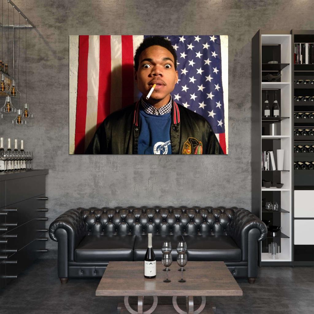 Chance The Rapper Flag Rap Hip-Hop Music Wall Art Print Poster