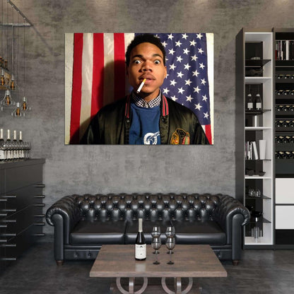 Chance The Rapper Flag Rap Hip-Hop Music Wall Art Print Poster