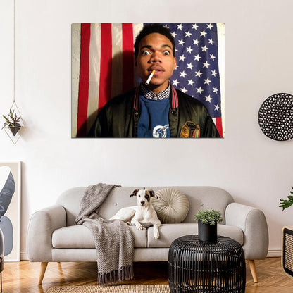 Chance The Rapper Flag Rap Hip-Hop Music Wall Art Print Poster