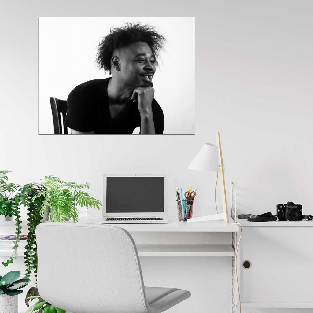 Danny Brown Rapper Rap Hip-Hop Music BW Wall Art Print Poster