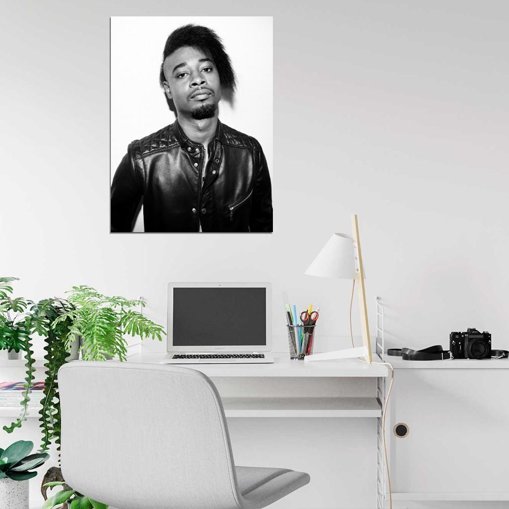 Danny Brown Rapper Rap Hip-Hop Music BW Wall Art Print Poster