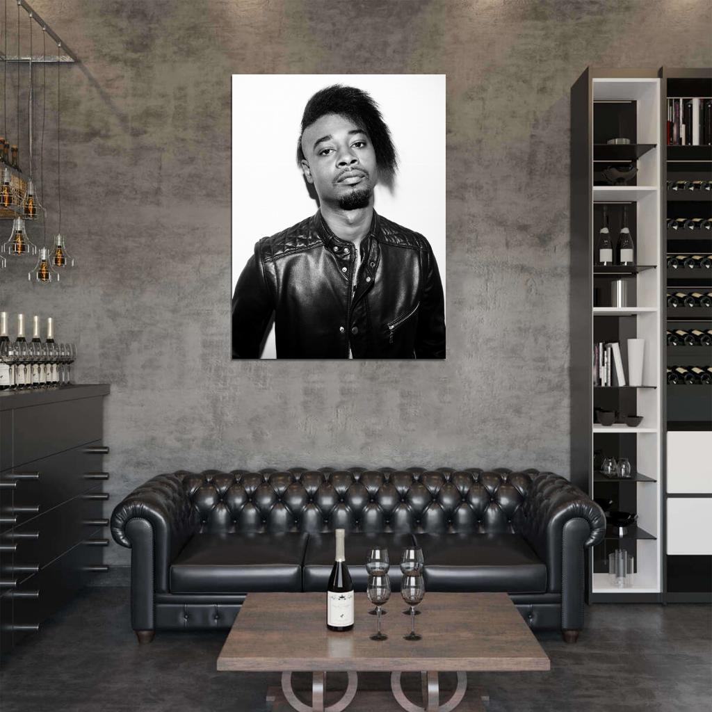 Danny Brown Rapper Rap Hip-Hop Music BW Wall Art Print Poster