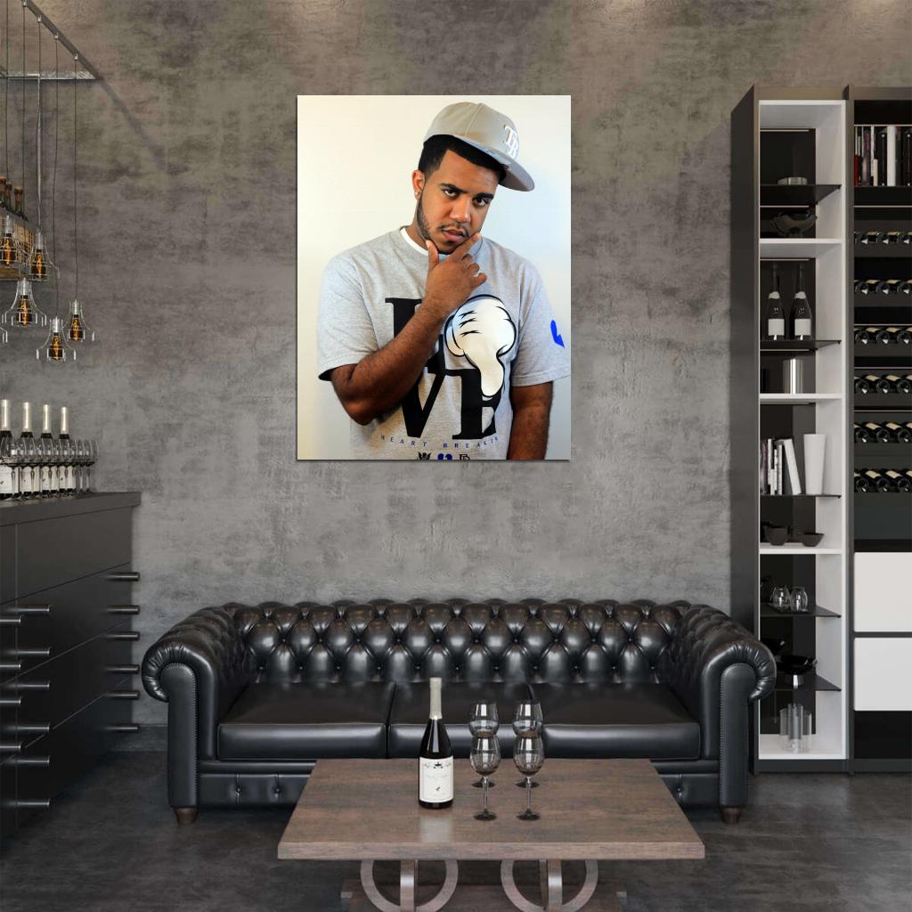 DJ Spinatik Rap Hip-Hop Music Wall Art Print Poster