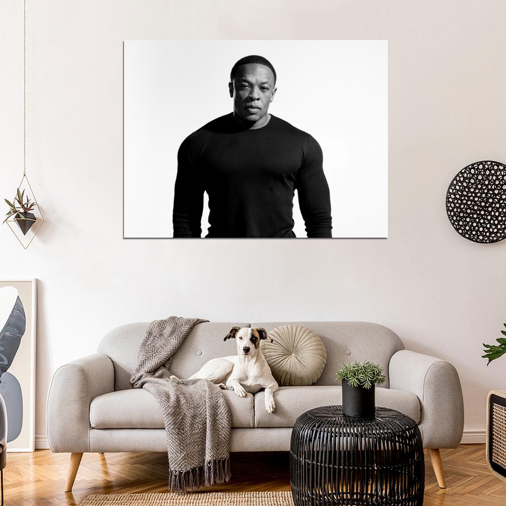 Dr. Dre Andre Young Rapper BW Gangsta Rap Hip-Hop Music Wall Art Print Poster