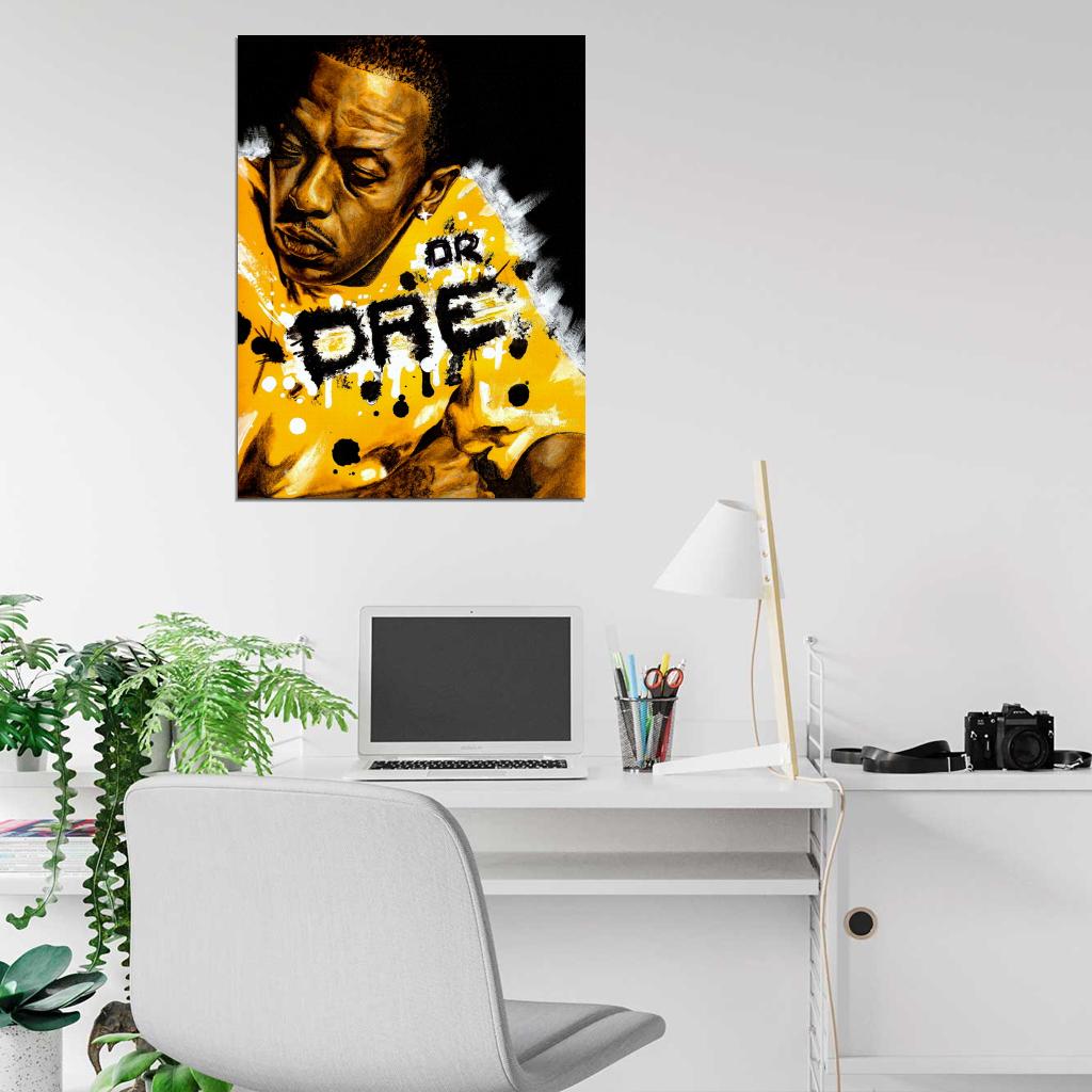 Dr. Dre Art Andre Young Rapper Gangsta Rap Hip-Hop Music Wall Art Print Poster