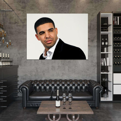 Drake Portrait Artist Singer Rapper Hip-Hop Rap Music Wall Art Print Poster