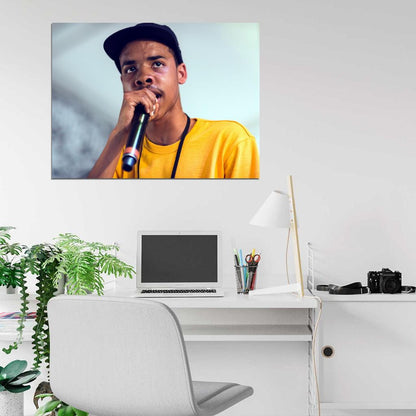 Earl Sweatshirt Microphone Rapper Hip-Hop Rap Music Wall Art Print Poster
