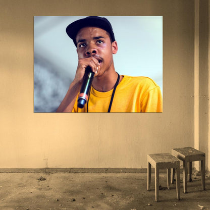 Earl Sweatshirt Microphone Rapper Hip-Hop Rap Music Wall Art Print Poster