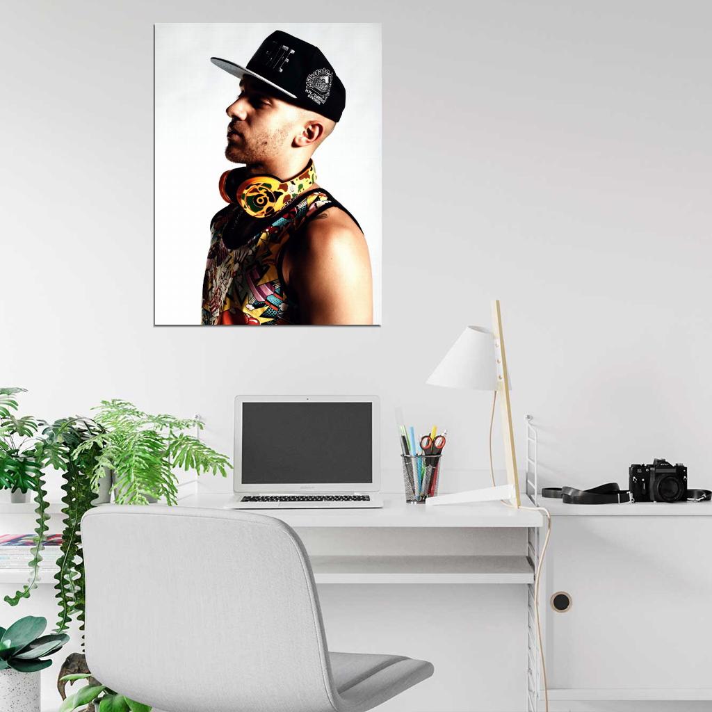 Emilio Rojas Rapper Hip-Hop Rap Music Wall Art Print Poster