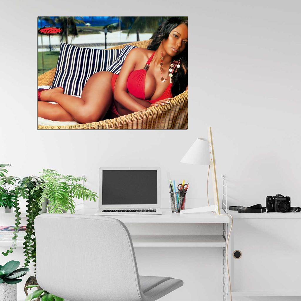 Esther Baxter Hot Busty Model Sexy Actress Bikini Big Boobs Wall Art Print Poster