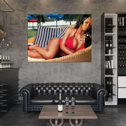 Esther Baxter Hot Busty Model Sexy Actress Bikini Big Boobs Wall Art Print Poster