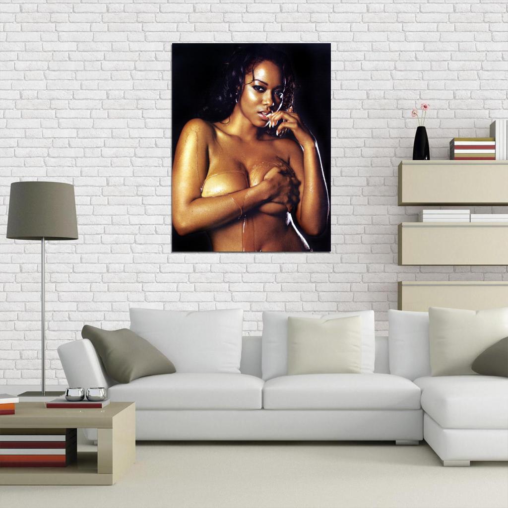 Esther Baxter Hot Busty Model Topless Wet Nude Naked Sexy Actress Bikini Big Boobs Wall Art Print Poster