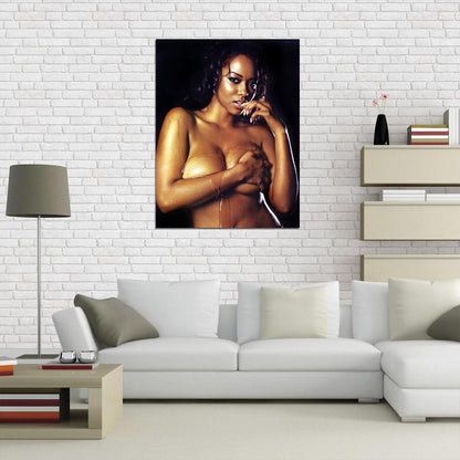 Esther Baxter Hot Busty Model Topless Wet Nude Naked Sexy Actress Bikini Big Boobs Wall Art Print Poster