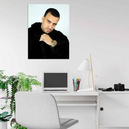 French Montana Rapper Hip-Hop Rap Music Wall Art Print Poster