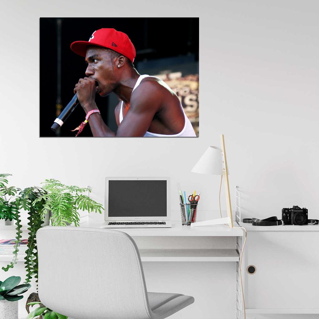 Hopsin Live Concert Microphone Rapper Hip-Hop Music Rap Wall Art Print Poster