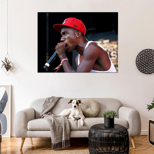 Hopsin Live Concert Microphone Rapper Hip-Hop Music Rap Wall Art Print Poster