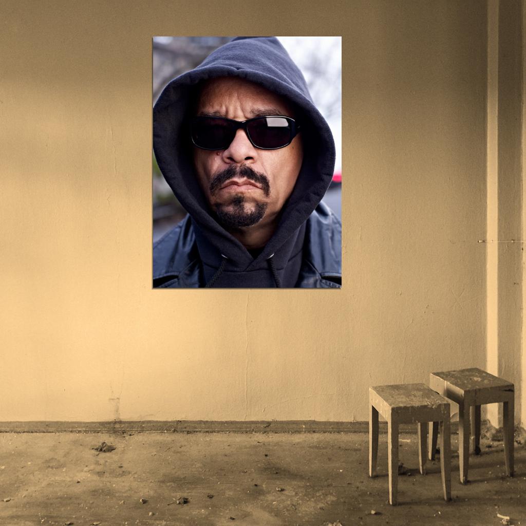 Ice-T Portrait Rapper Hip-Hop Music Gangsta Rap Wall Art Print Poster