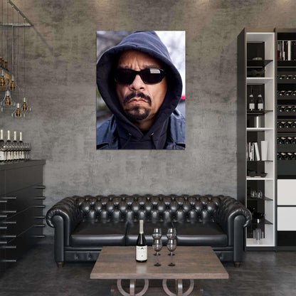 Ice-T Portrait Rapper Hip-Hop Music Gangsta Rap Wall Art Print Poster
