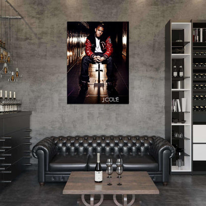 J. Cole Rapper Hip-Hop Music Rap Wall Art Print Poster