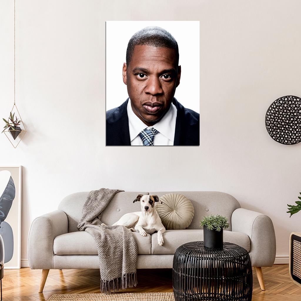 Jay-Z Portrait Rapper Hip-Hop Music Rap Wall Art Print Poster