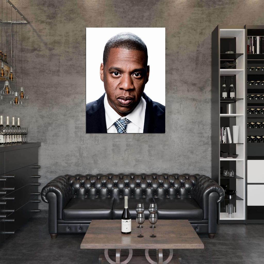 Jay-Z Portrait Rapper Hip-Hop Music Rap Wall Art Print Poster