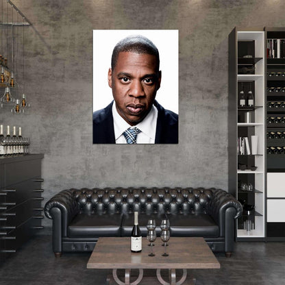 Jay-Z Portrait Rapper Hip-Hop Music Rap Wall Art Print Poster