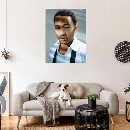 John Legend Portrait R&B Soul Singer Hip-Hop Music Wall Art Print Poster