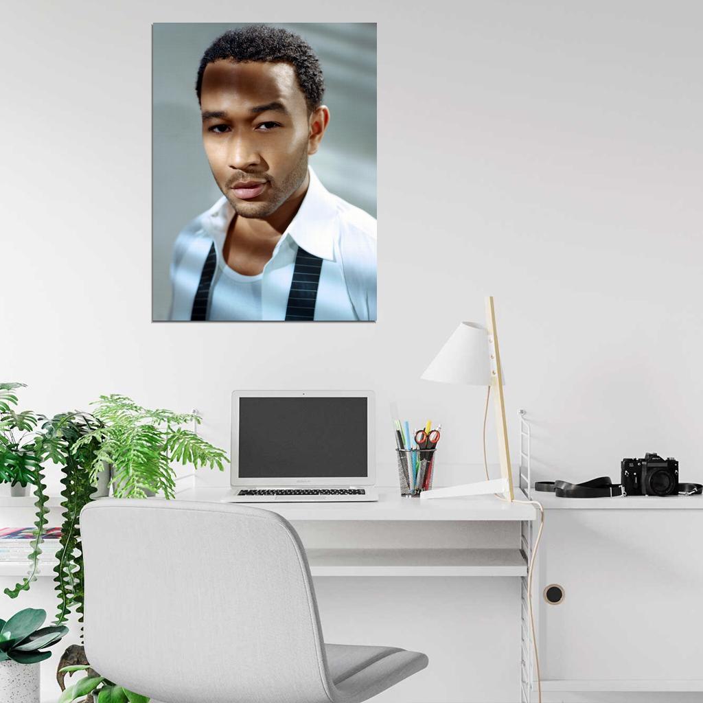 John Legend Portrait R&B Soul Singer Hip-Hop Music Wall Art Print Poster