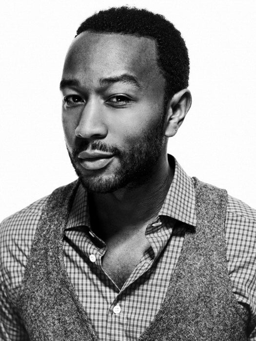 John Legend BW Portrait R&B Soul Singer Hip-Hop Music Wall Art Print Poster