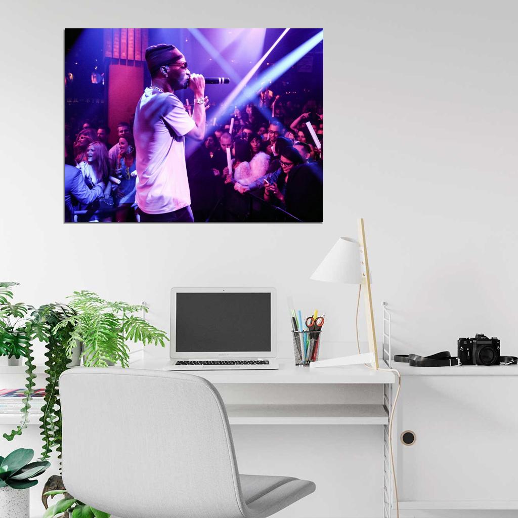 Juicy J Live Concert Rapper Hip-Hop Music Rap Wall Art Print Poster