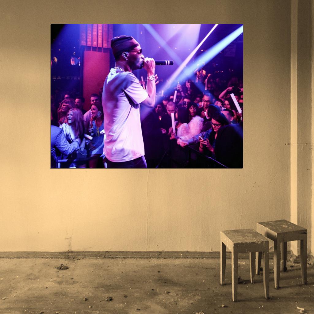 Juicy J Live Concert Rapper Hip-Hop Music Rap Wall Art Print Poster