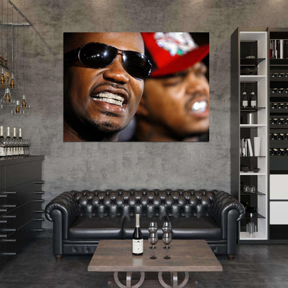 Juicy J Teeth Portrait Rapper Hip-Hop Music Rap Wall Art Print Poster