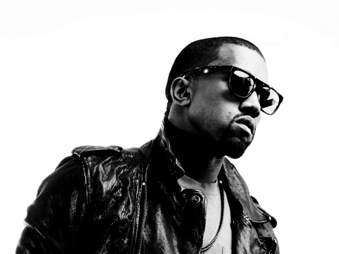 Kanye West Sunglasses BW Rapper Hip-Hop Music Rap Wall Art Print Poster