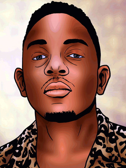 Kendrick Lamar Portrait Art Rapper Hip-Hop Music Rap Wall Art Print Poster