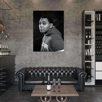 Kevin Gates BW Rapper Hip-Hop Music Rap Wall Art Print Poster