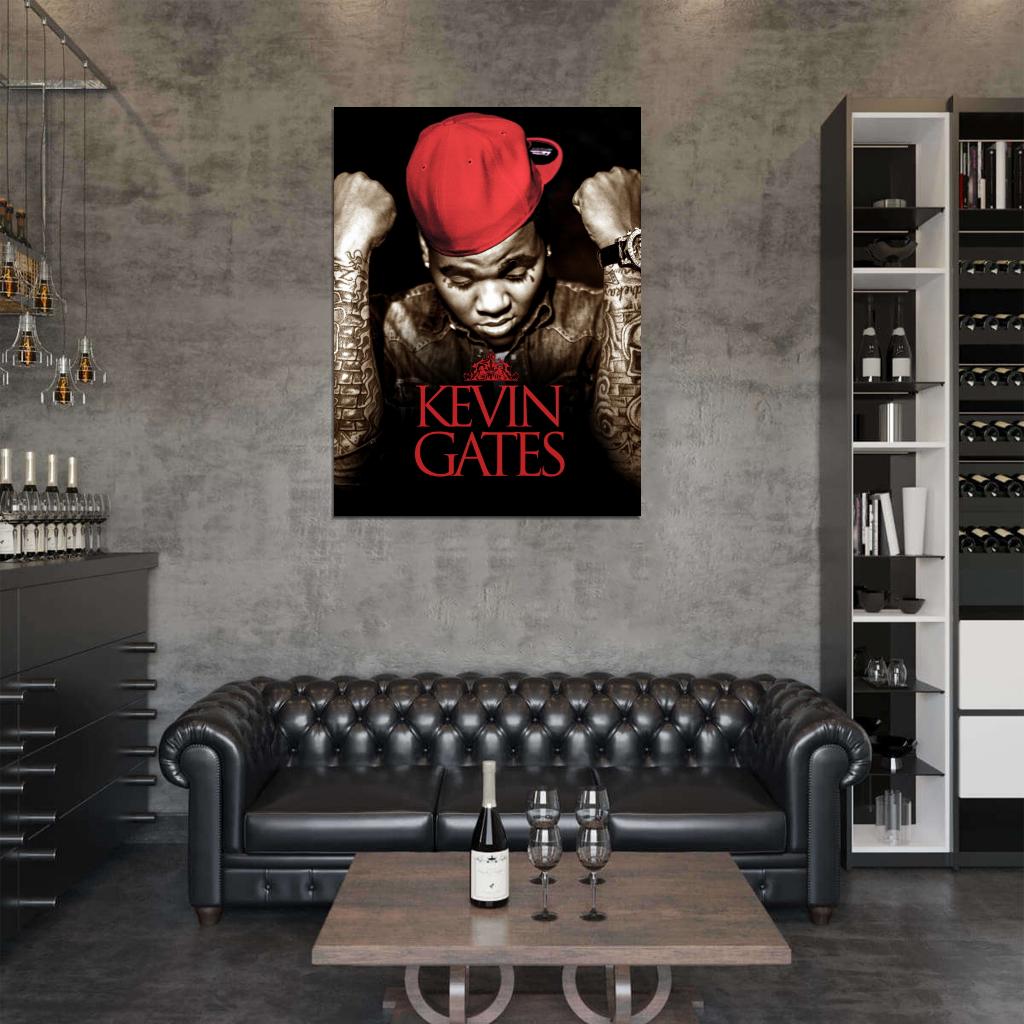 Kevin Gates Rapper Hip-Hop Music Rap Wall Art Print Poster