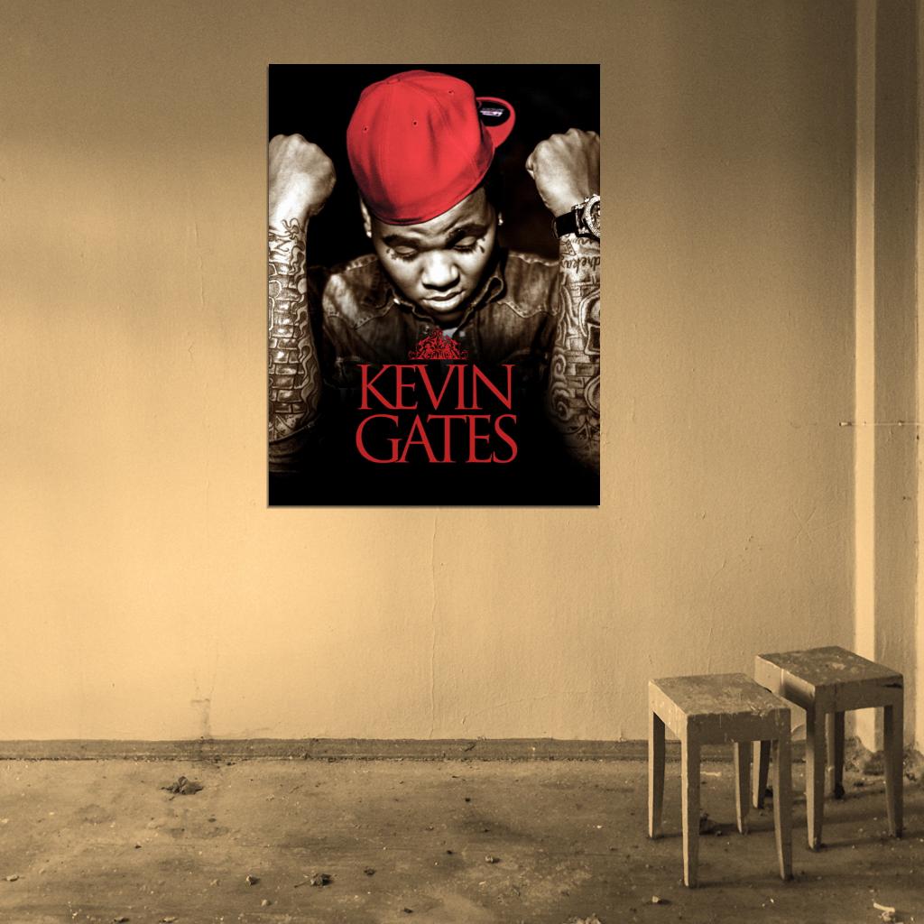 Kevin Gates Rapper Hip-Hop Music Rap Wall Art Print Poster