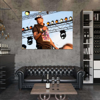 Method Man Microphone Live Concert Stage Rapper Hip-Hop Music Rap Wall Art Print Poster