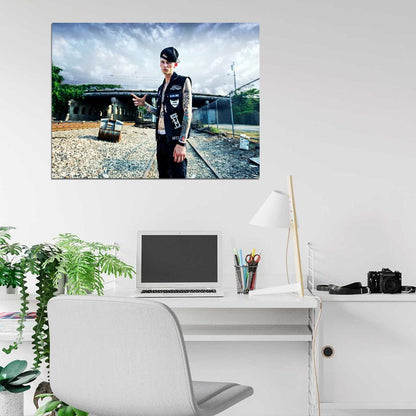 Machine Gun Kelly MGK Rapper Hip-Hop Music Rap Wall Art Print Poster