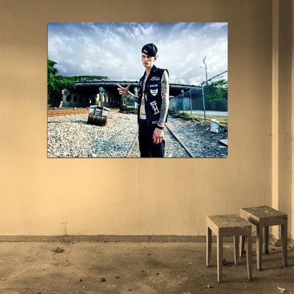 Machine Gun Kelly MGK Rapper Hip-Hop Music Rap Wall Art Print Poster