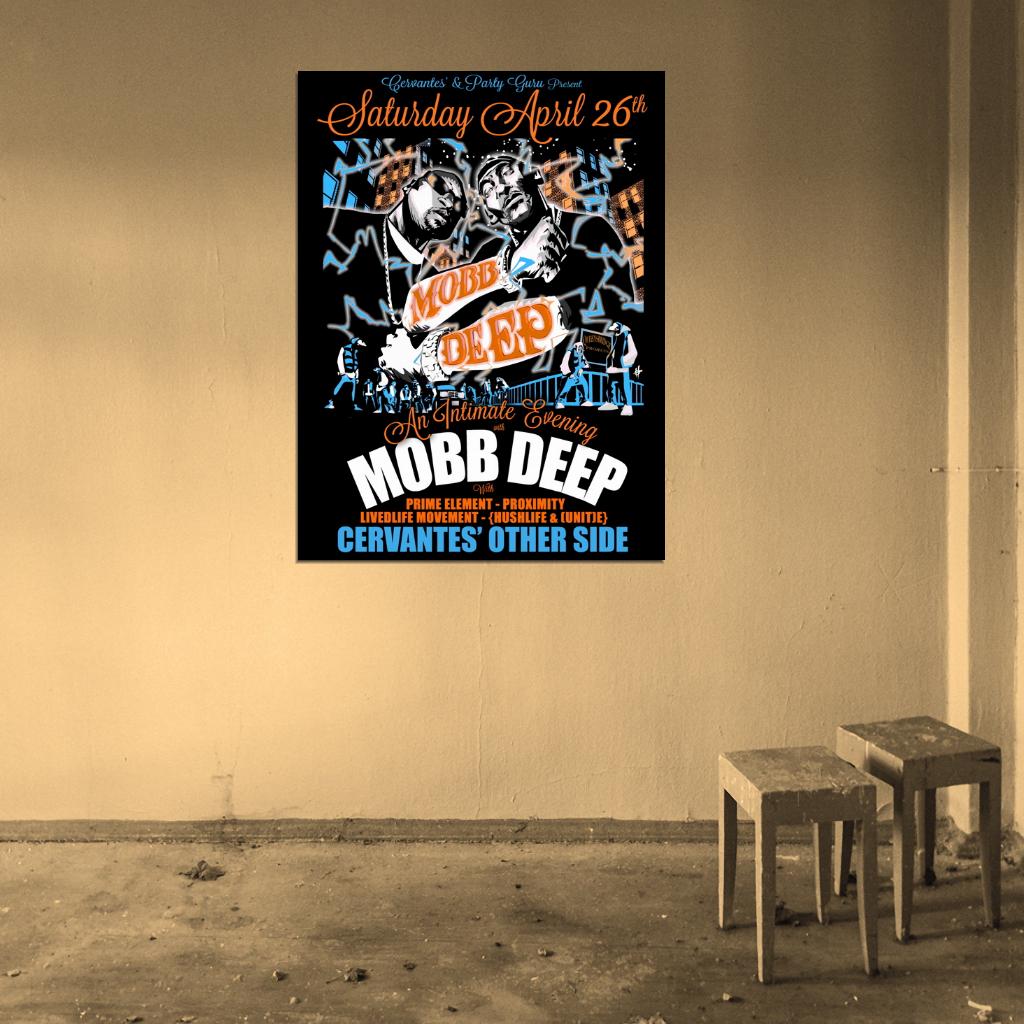 Mobb Deep Art Havoc Prodigy Rapper Hip-Hop Music Rap Wall Art Print Poster