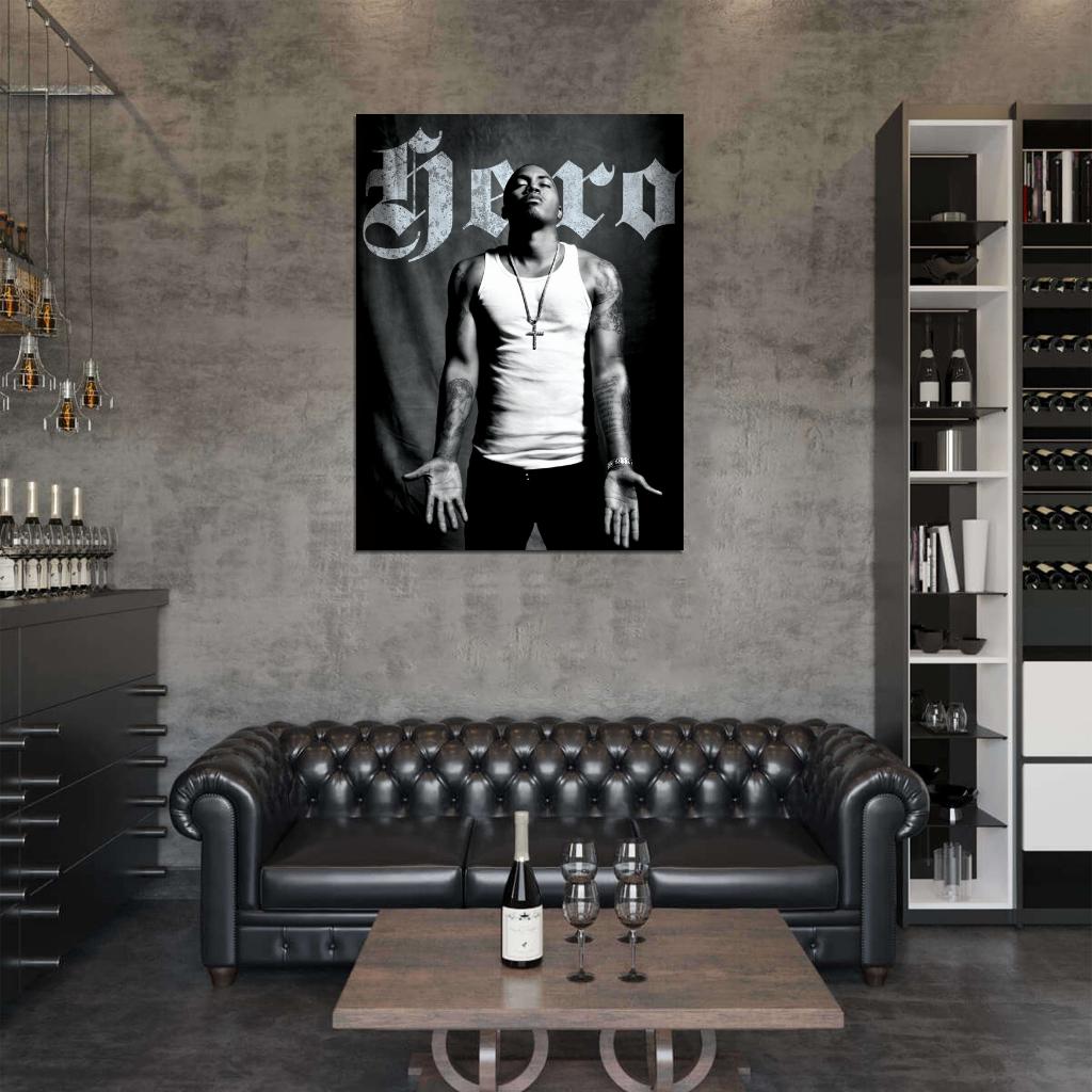 Nas Rapper Hip-Hop Music Rap Wall Art Print Poster