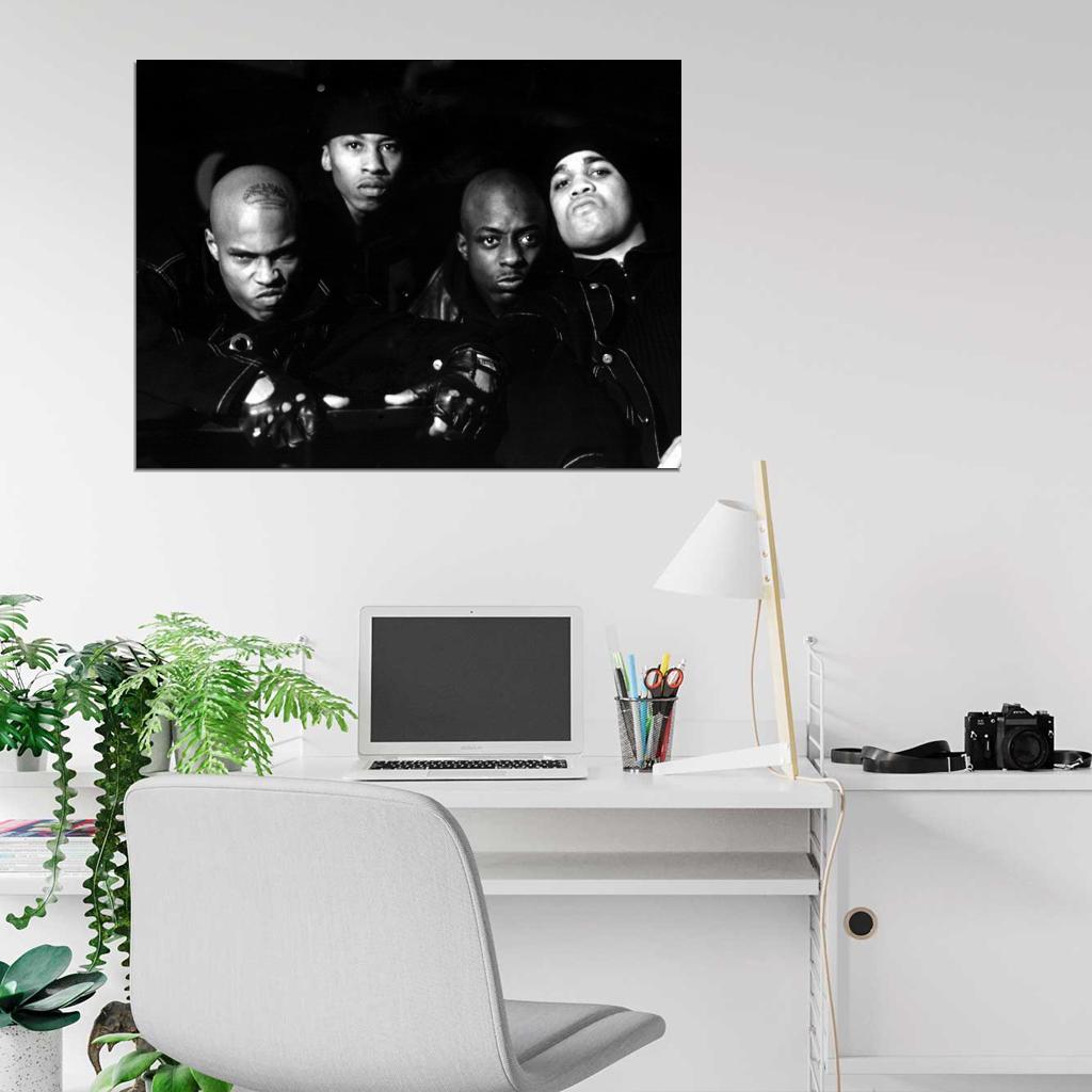 ONYX BW Retro Band Group Rapper Hip-Hop Music Rap Wall Art Print Poster