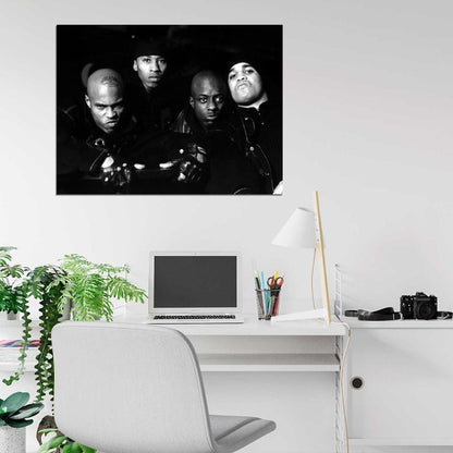 ONYX BW Retro Band Group Rapper Hip-Hop Music Rap Wall Art Print Poster