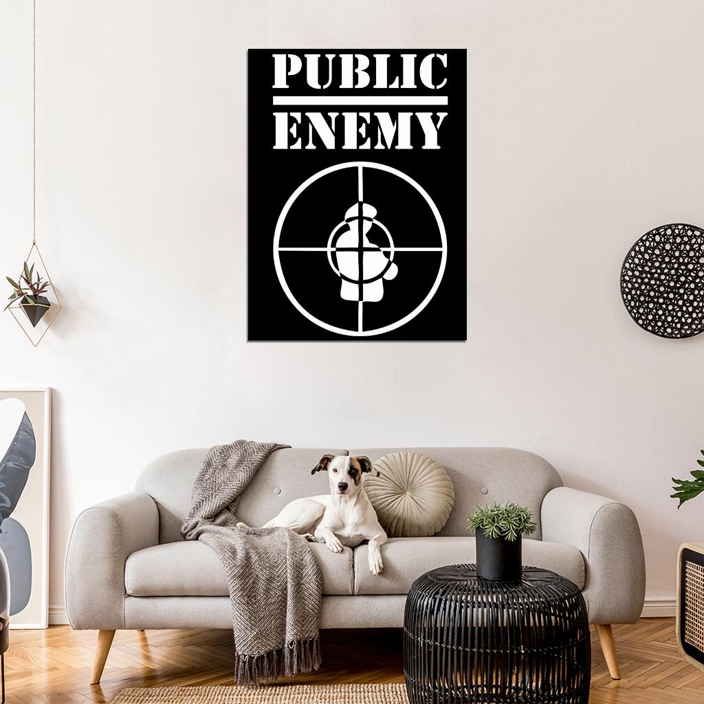 Public Enemy Logo Band Group Rapper Hip-Hop Music Rap Wall Art Print Poster