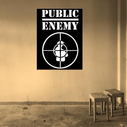 Public Enemy Logo Band Group Rapper Hip-Hop Music Rap Wall Art Print Poster